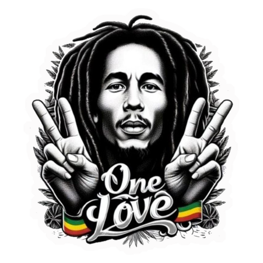 Bob Marley One Love Premium Vinyl Stickers