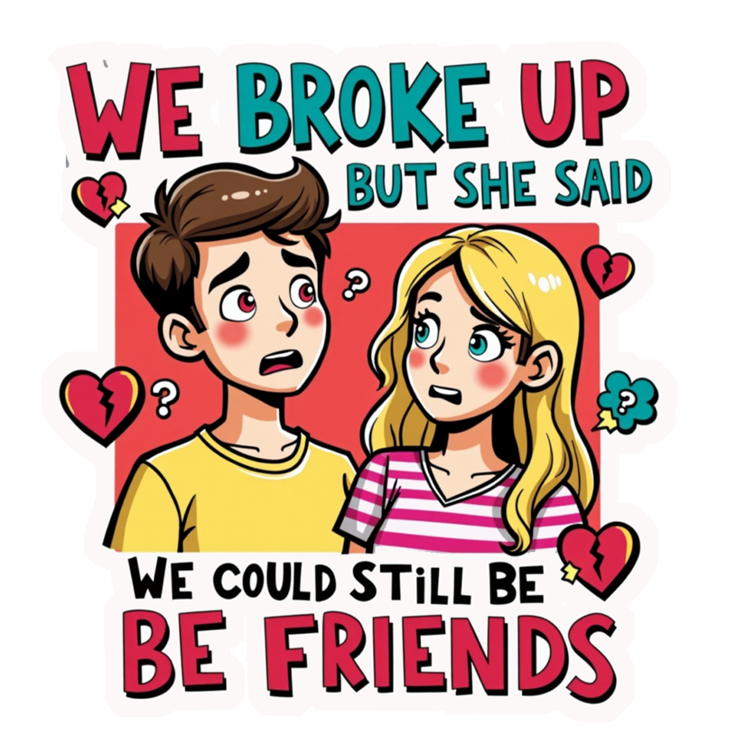 Broke Up Friends Premium Vinyl Stickers