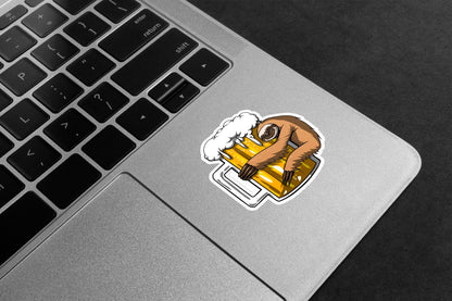 Sloth Loves Beer Premium Vinyl Stickers