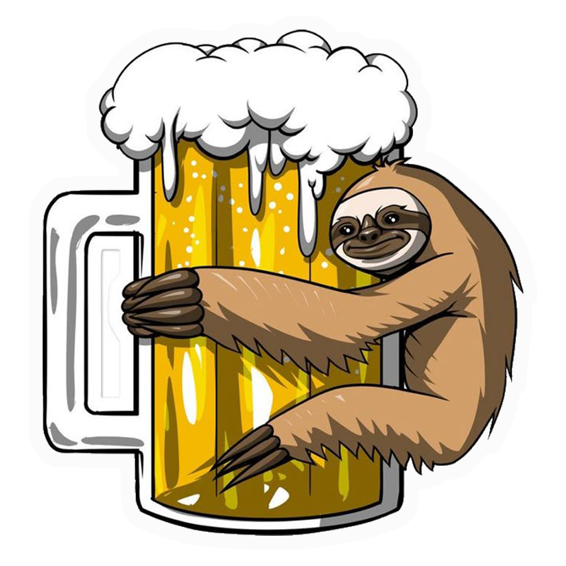 Sloth Loves Beer Premium Vinyl Stickers