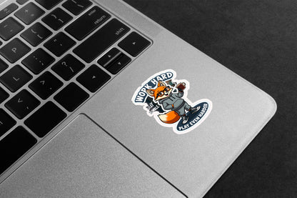Work Hard Fox Premium Vinyl Stickers