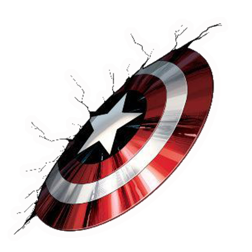 Captain America Shield Crack Premium Vinyl Stickers