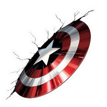 Captain America Shield Crack Premium Vinyl Stickers