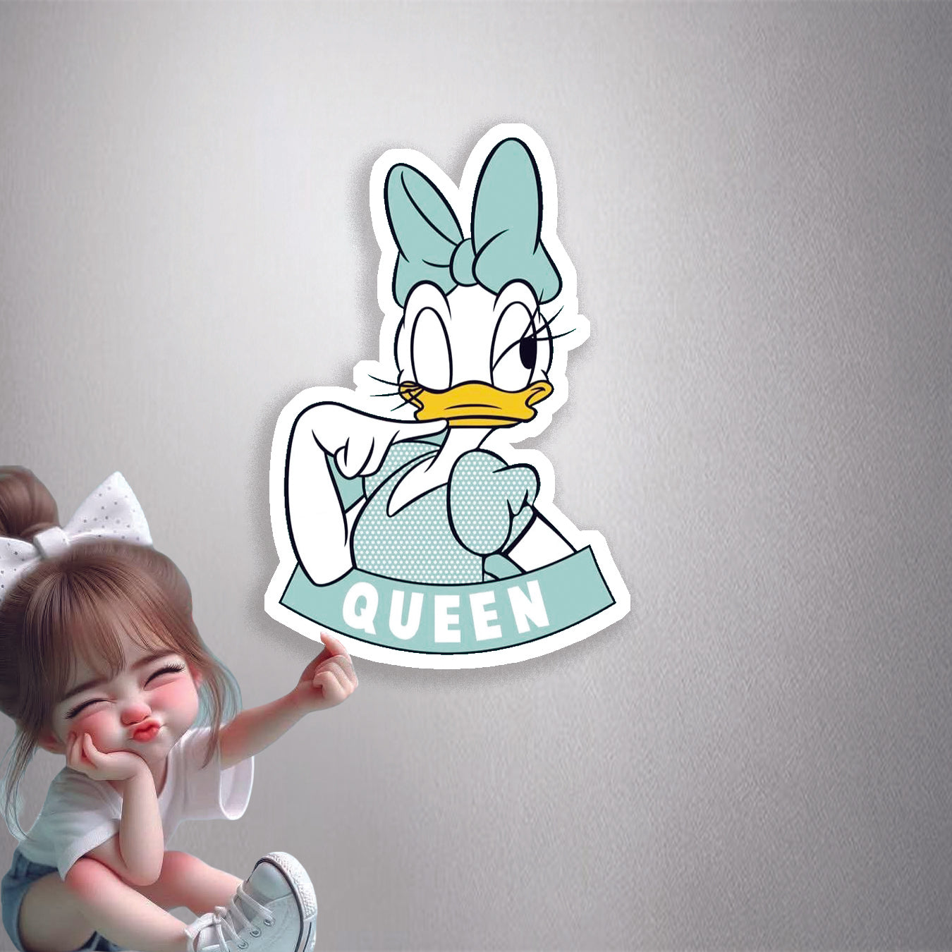 Daisy Duck Queen Premium Vinyl Stickers