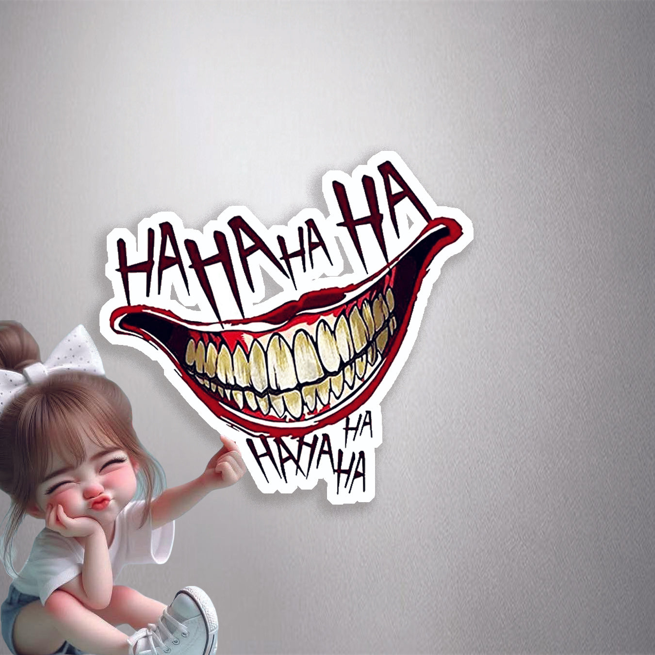 Joker Laugh Premium Vinyl Stickers