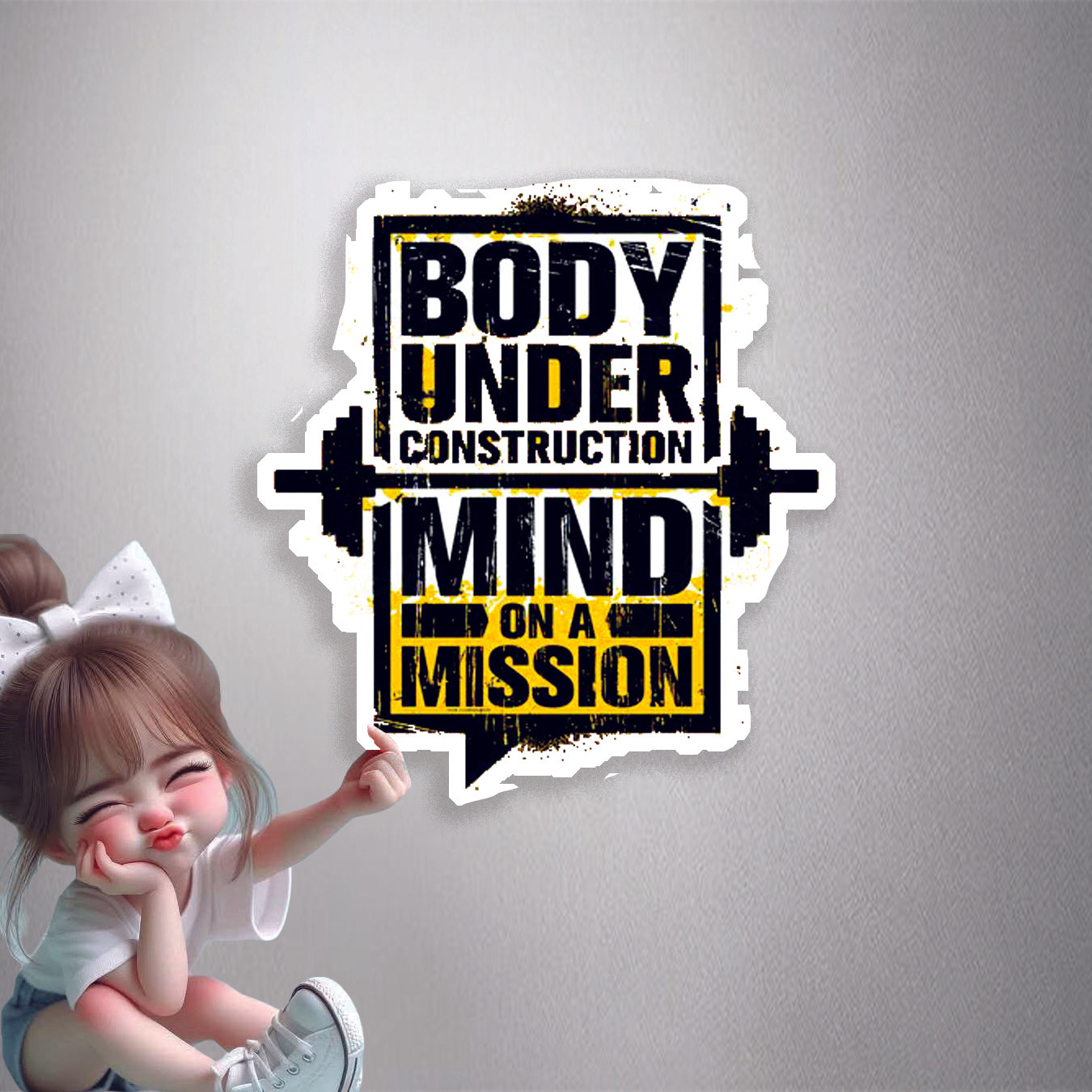 Body Under Construction Premium Vinyl Stickers