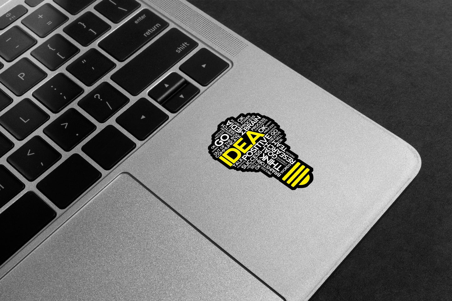 Idea Word Cloud Bulb Premium Vinyl Stickers