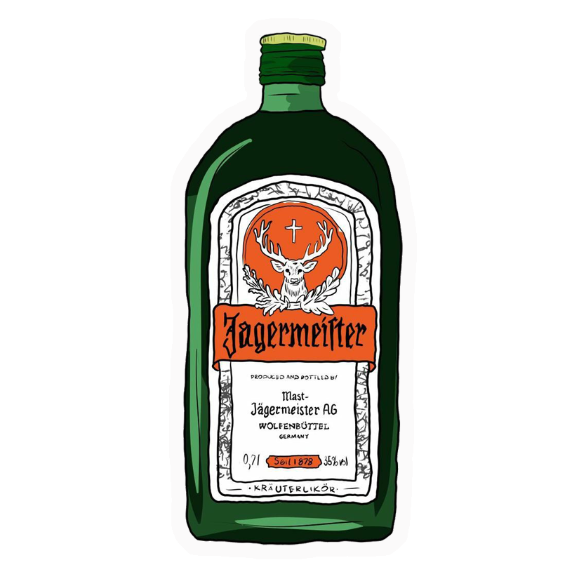 Jagermeister Bottle Premium Vinyl Stickers