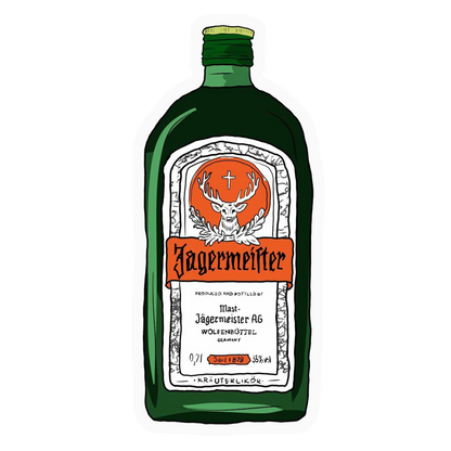 Jagermeister Bottle Premium Vinyl Stickers