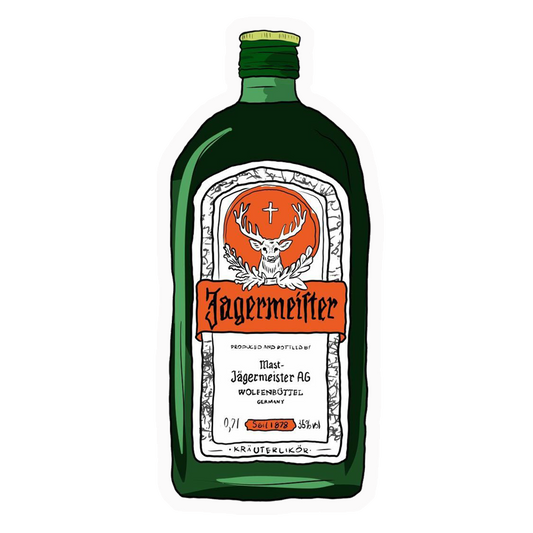 Jagermeister Bottle Premium Vinyl Stickers