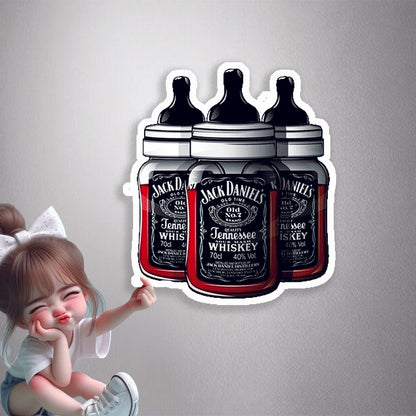 Jack Daniels Baby Bottle Premium Vinyl Stickers