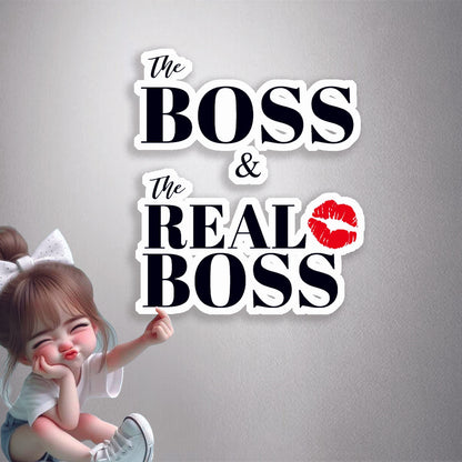 The Boss & The Real Boss Premium Vinyl Stickers