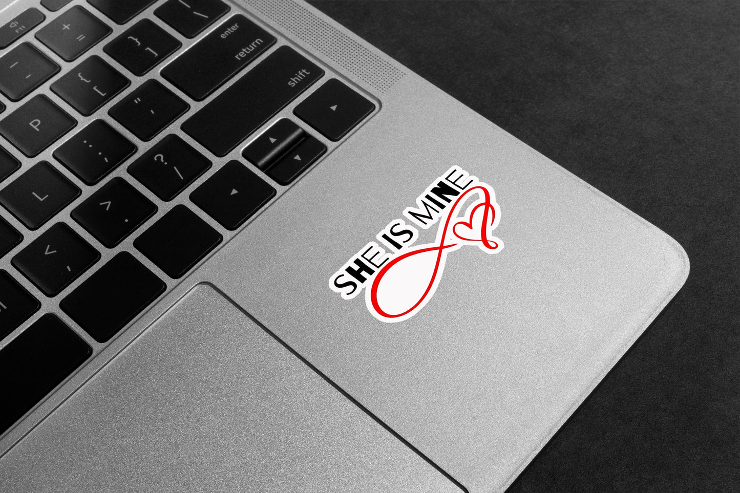 She Is Mine Infinity Heart Premium Vinyl Stickers