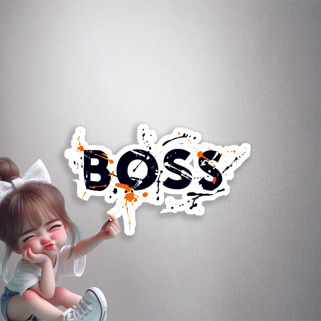 Boss Ink Splatter Premium Vinyl Stickers