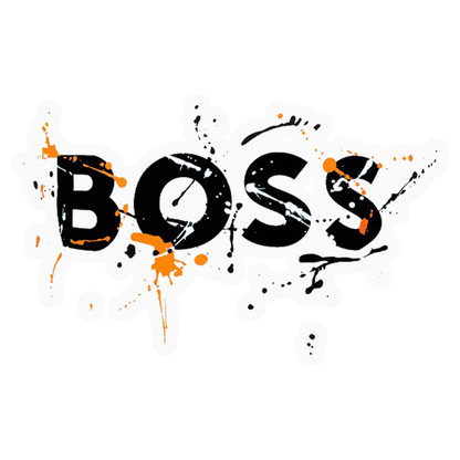 Boss Ink Splatter Premium Vinyl Stickers