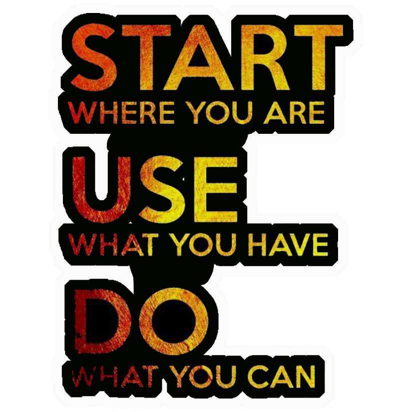 Start Where You Are Premium Vinyl Stickers