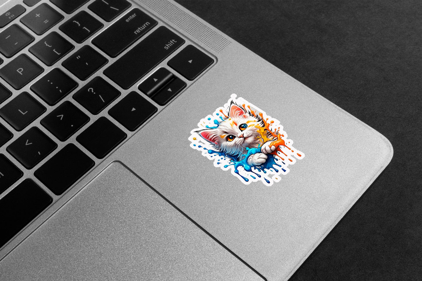 Colorful Splash Kitty Premium Vinyl Stickers