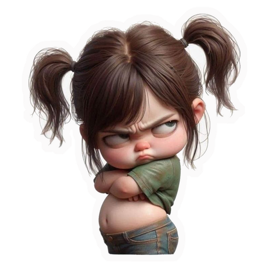 Grumpy Girl Premium Vinyl Stickers