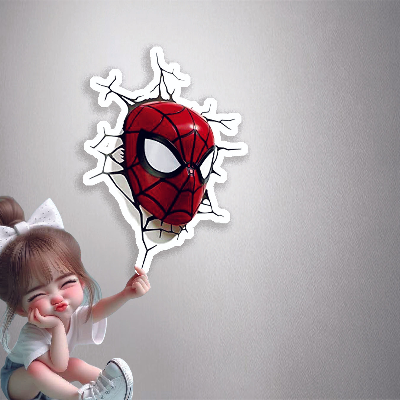 Spider-Man Breaking Through Wall Premium Vinyl Stickers
