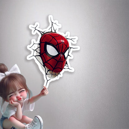 Spider-Man Breaking Through Wall Premium Vinyl Stickers