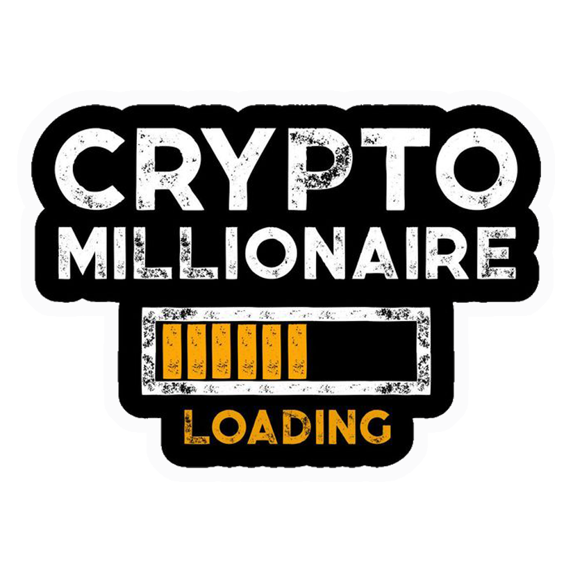 Crypto Millionaire Loading Premium Vinyl Stickers