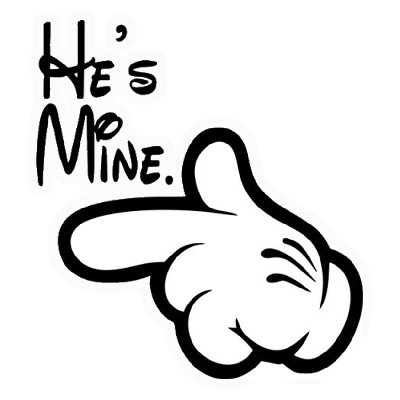 He's Mine Mickey Hand Premium Vinyl Stickers