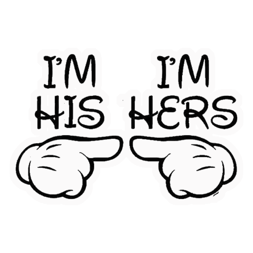 I'm His & I'm Hers Couple Premium Vinyl Stickers