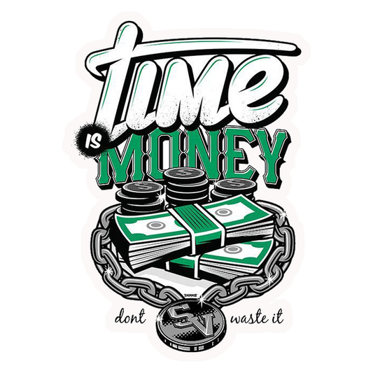 Time is Money Chain Premium Vinyl Stickers
