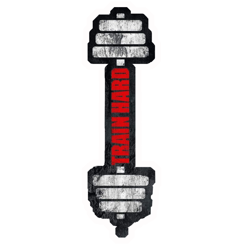 Train Hard Dumbbell Premium Vinyl Stickers