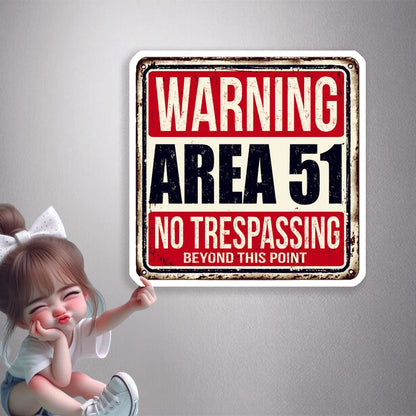 Warning Area 51 Premium Vinyl Stickers