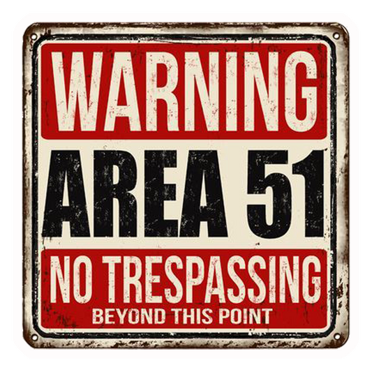 Warning Area 51 Premium Vinyl Stickers