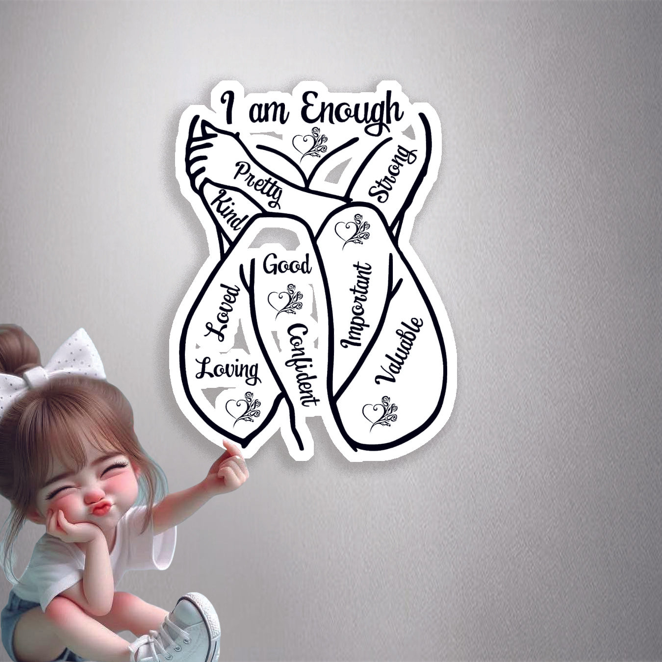 I Am Enough Affirmations Premium Vinyl Stickers