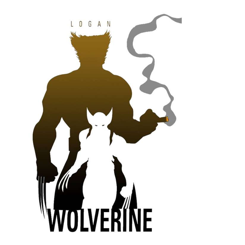 Logan & Wolverine Silhouette Premium Vinyl Stickers