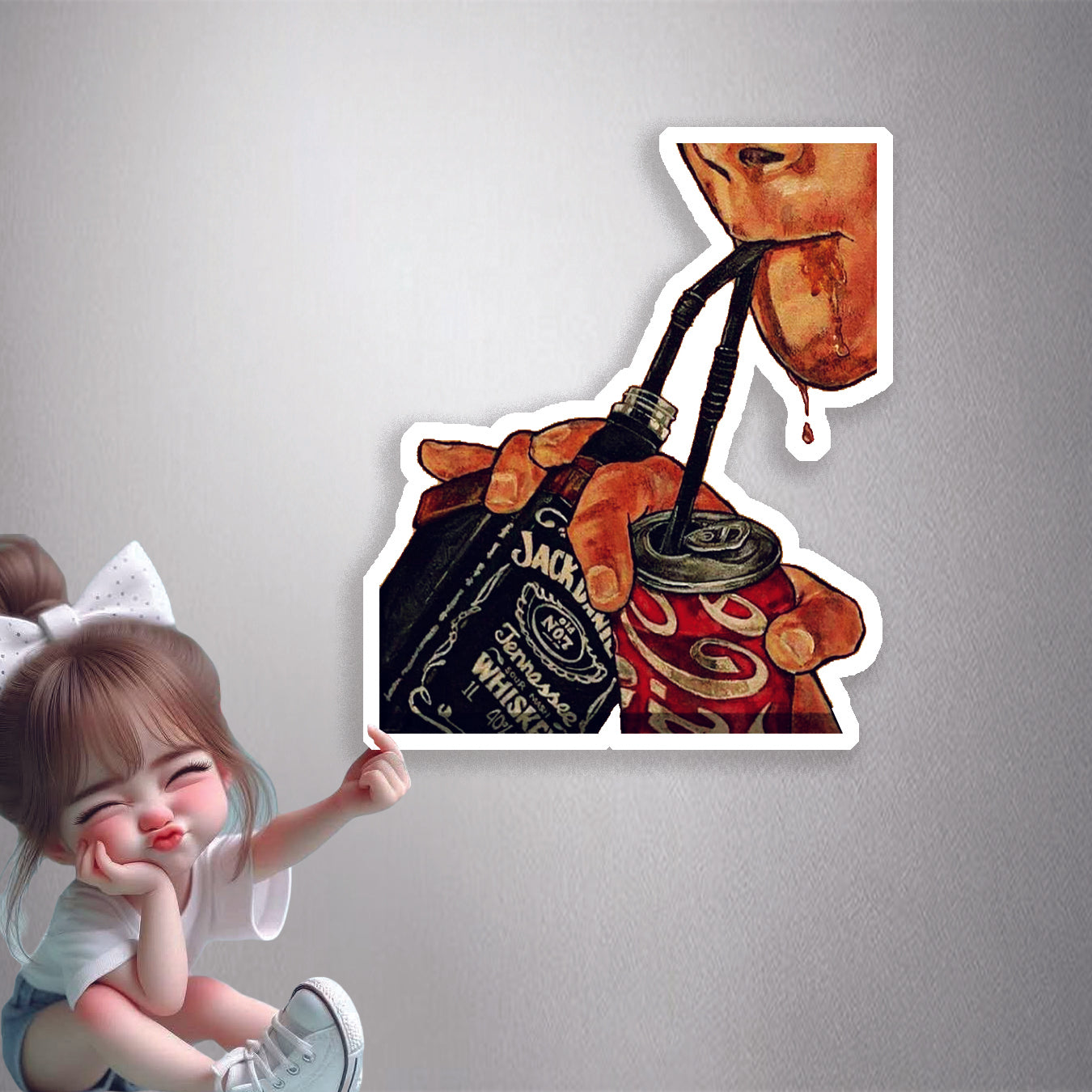 Jack and Coke Premium Vinyl Stickers