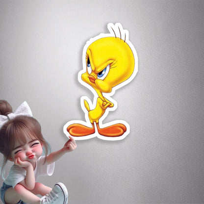 Angry Tweety Bird Premium Vinyl Stickers