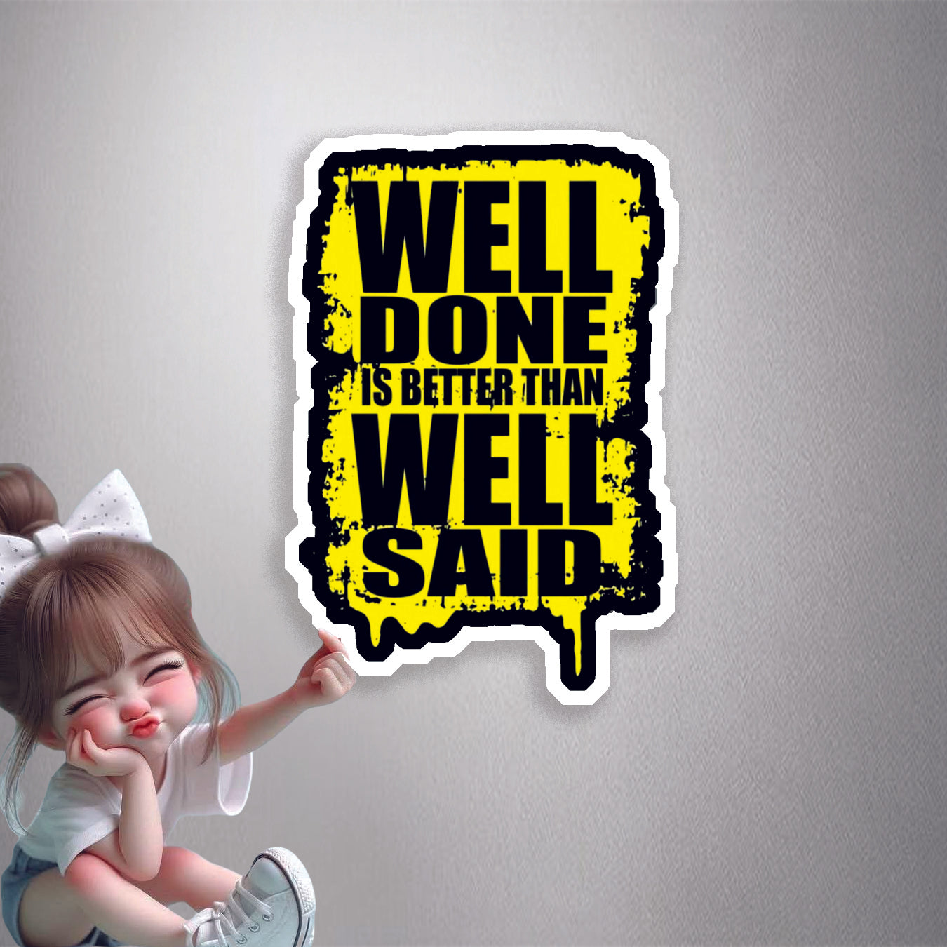 Well Done Is Better Than Well Said Premium Vinyl Stickers