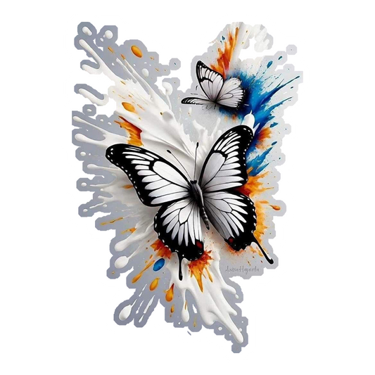 Butterfly Splash Art Premium Vinyl Stickers