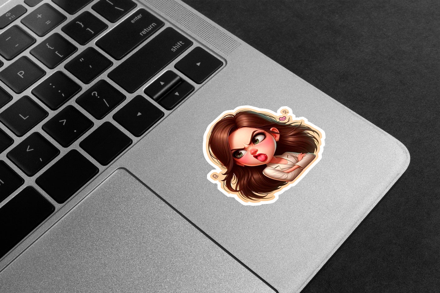 Sassy Girl Sticking Tongue Out Premium Vinyl Stickers