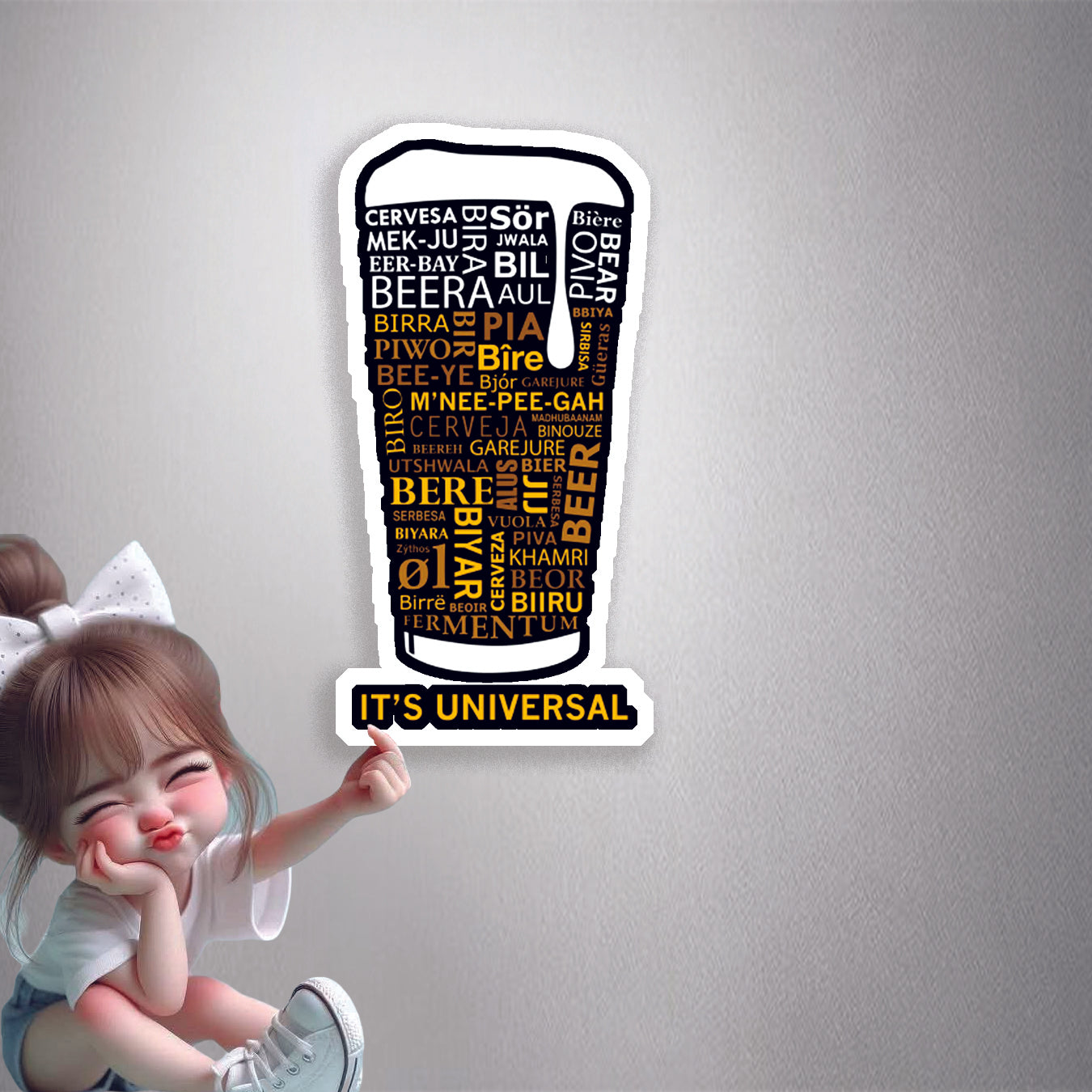Beer, It's Universal Premium Vinyl Stickers