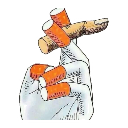 Cigarette Fingers Premium Vinyl Stickers