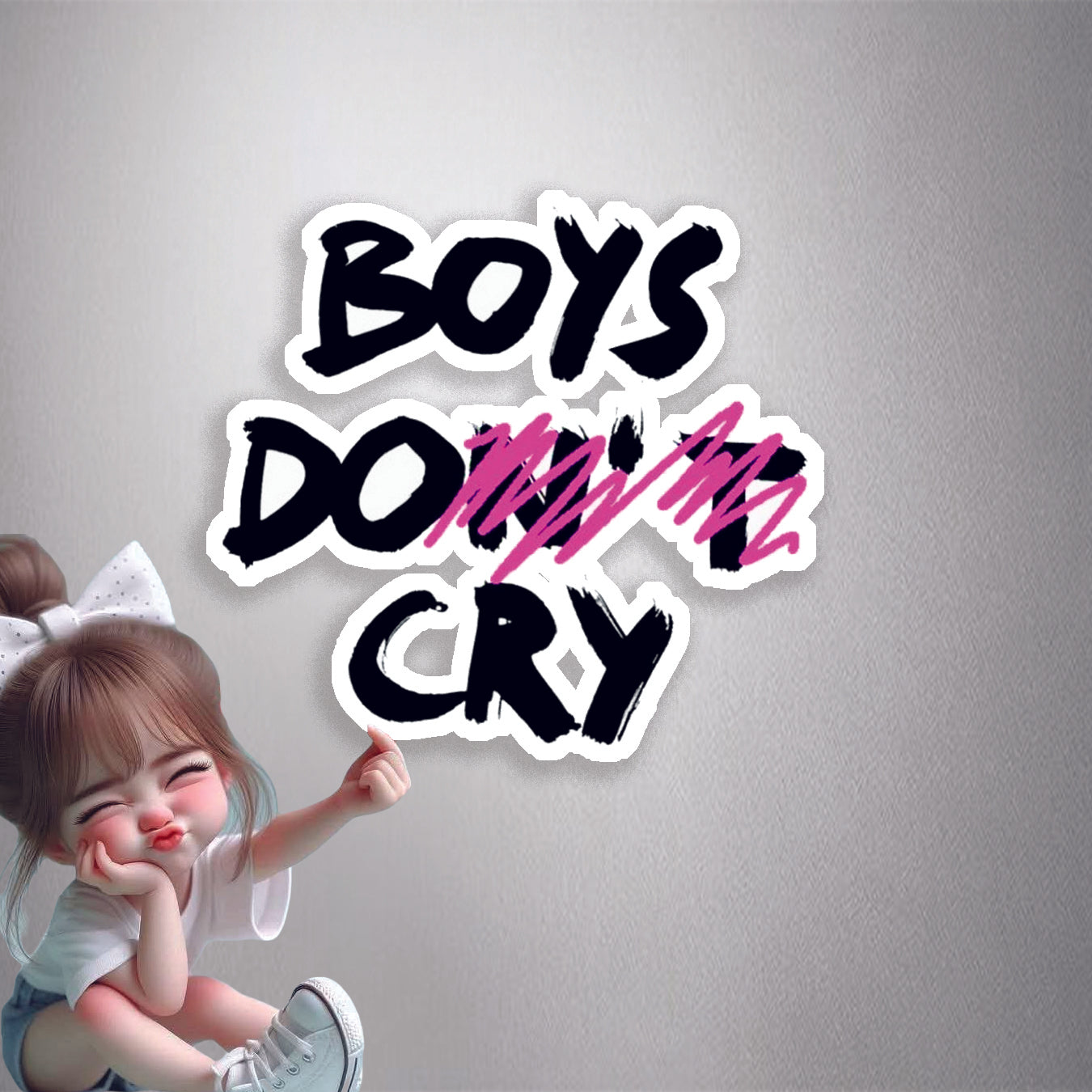 Boys Don't Cry Graffiti Premium Vinyl Stickers