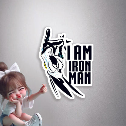 I Am Iron Man Snap Premium Vinyl Stickers