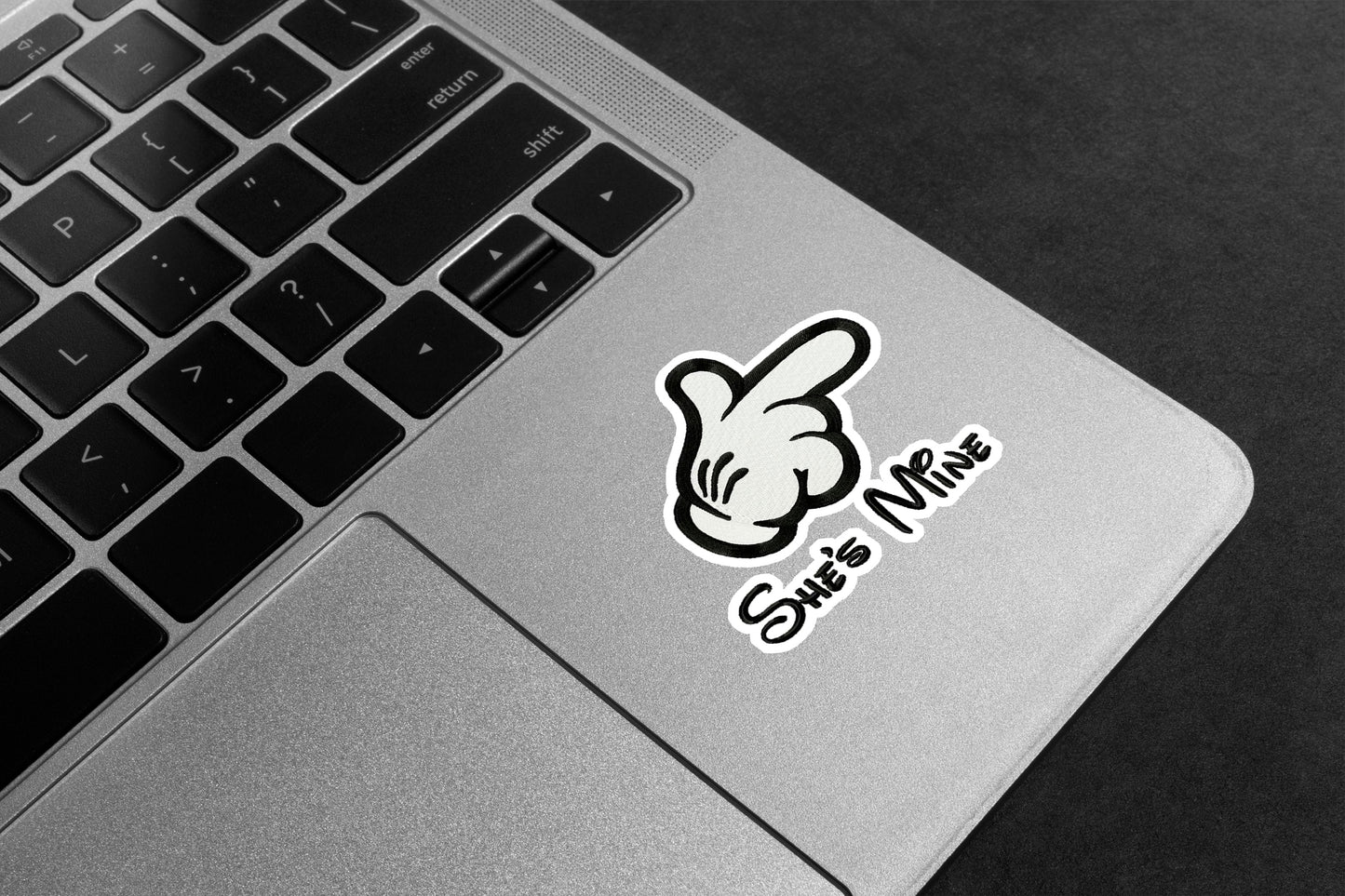 She's Mine Mickey Hand Premium Vinyl Stickers