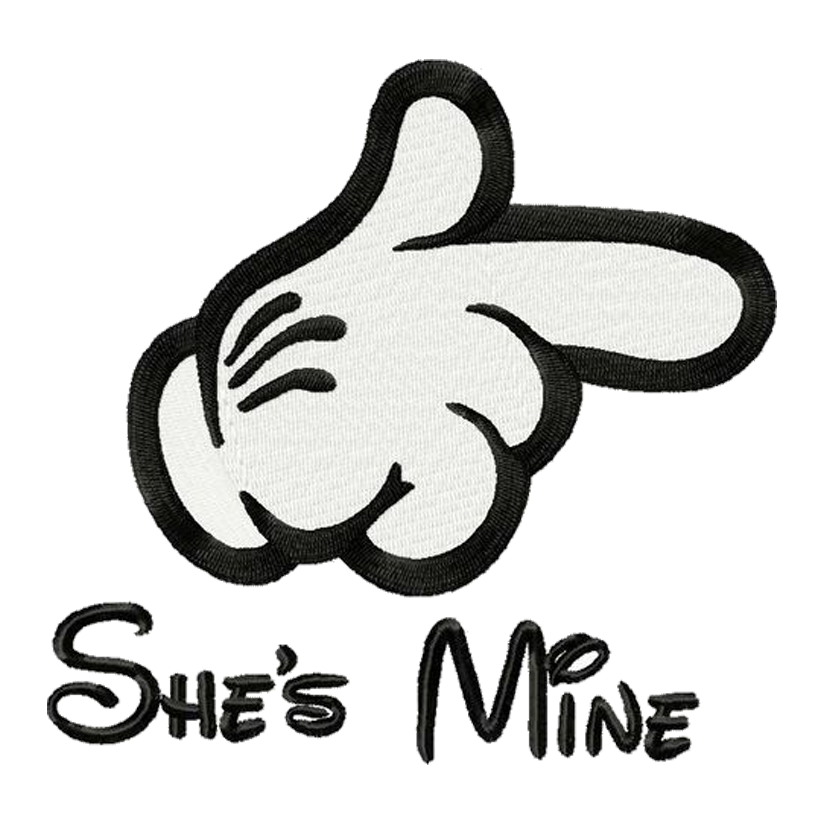 She's Mine Mickey Hand Premium Vinyl Stickers