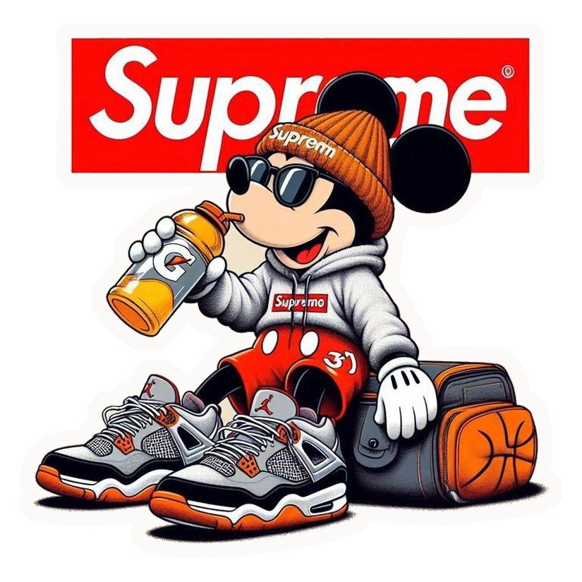 Supreme Mickey Swag Premium Vinyl Stickers