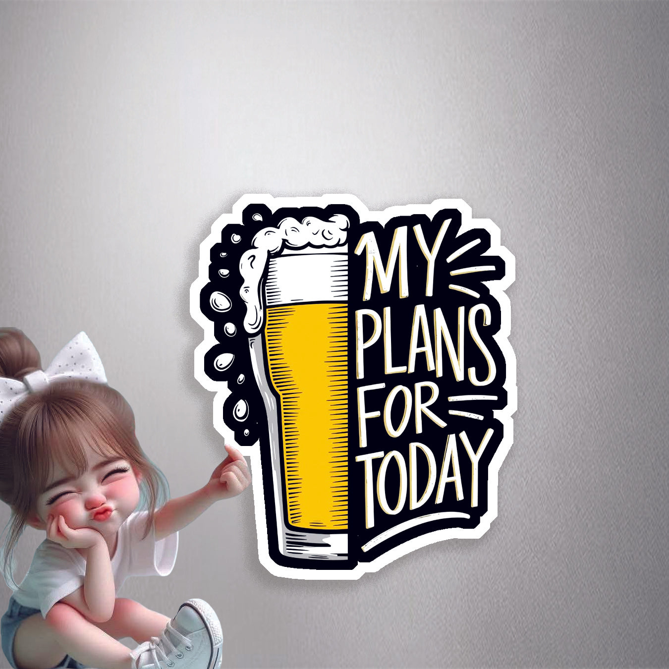 My Plans For Today: Beer Premium Vinyl Stickers