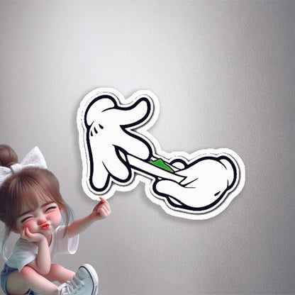 Cartoon Roll Up Premium Vinyl Stickers