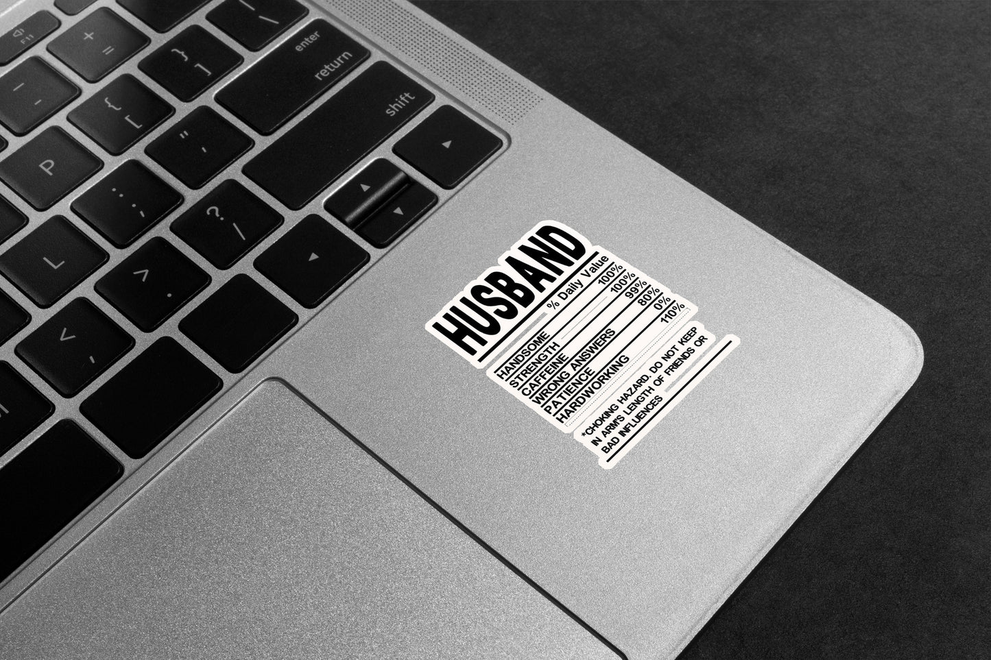 Husband Nutrition Facts Premium Vinyl Stickers