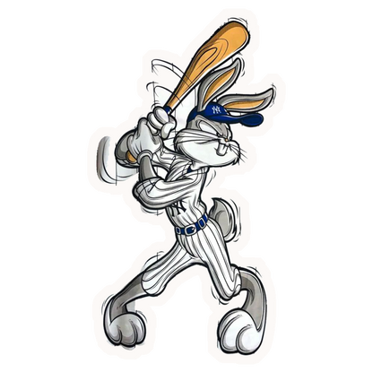 Bugs Bunny Baseball Premium Vinyl Stickers