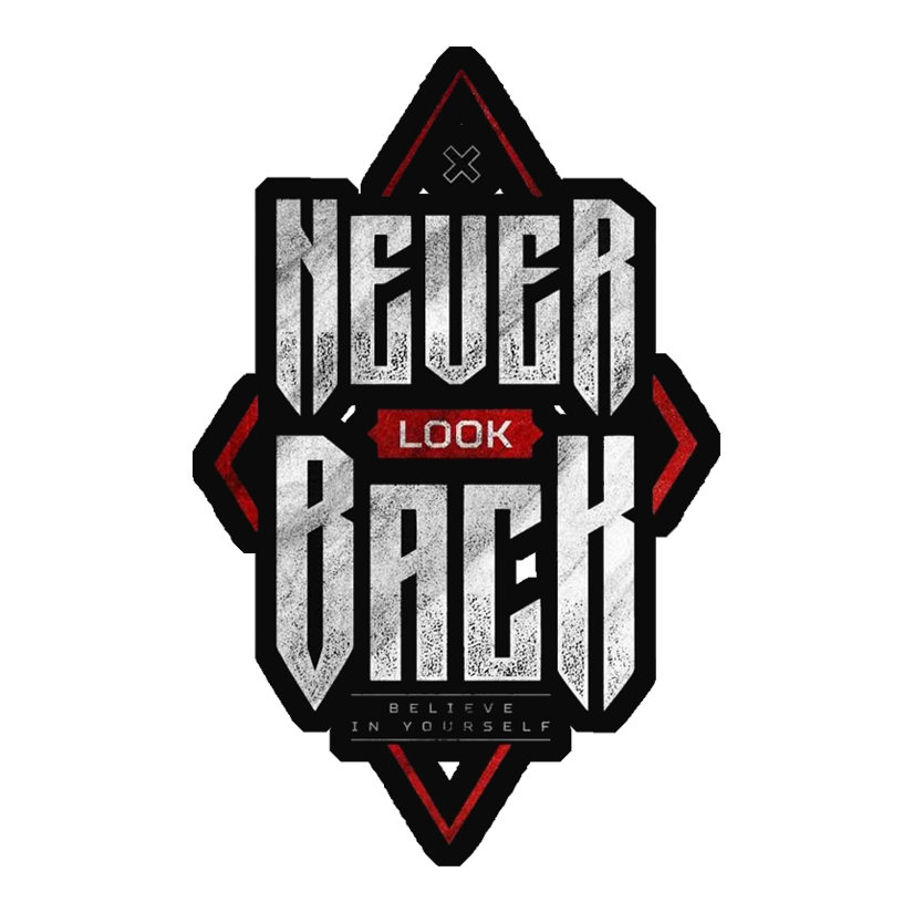 Never Look Back, Believe In Yourself Premium Vinyl Stickers